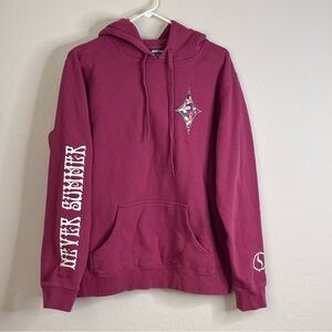 Never Summer Harpoon Shaper Hoodie In Berry Color Women’s Size Large